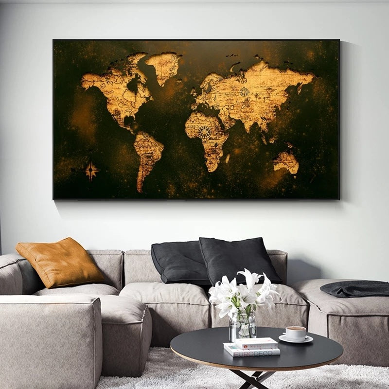 World Image Decorative Paintings Export High-definition Printing Canvas Paintings Decorative Paintings Murals Hanging Paintings Painting Cores