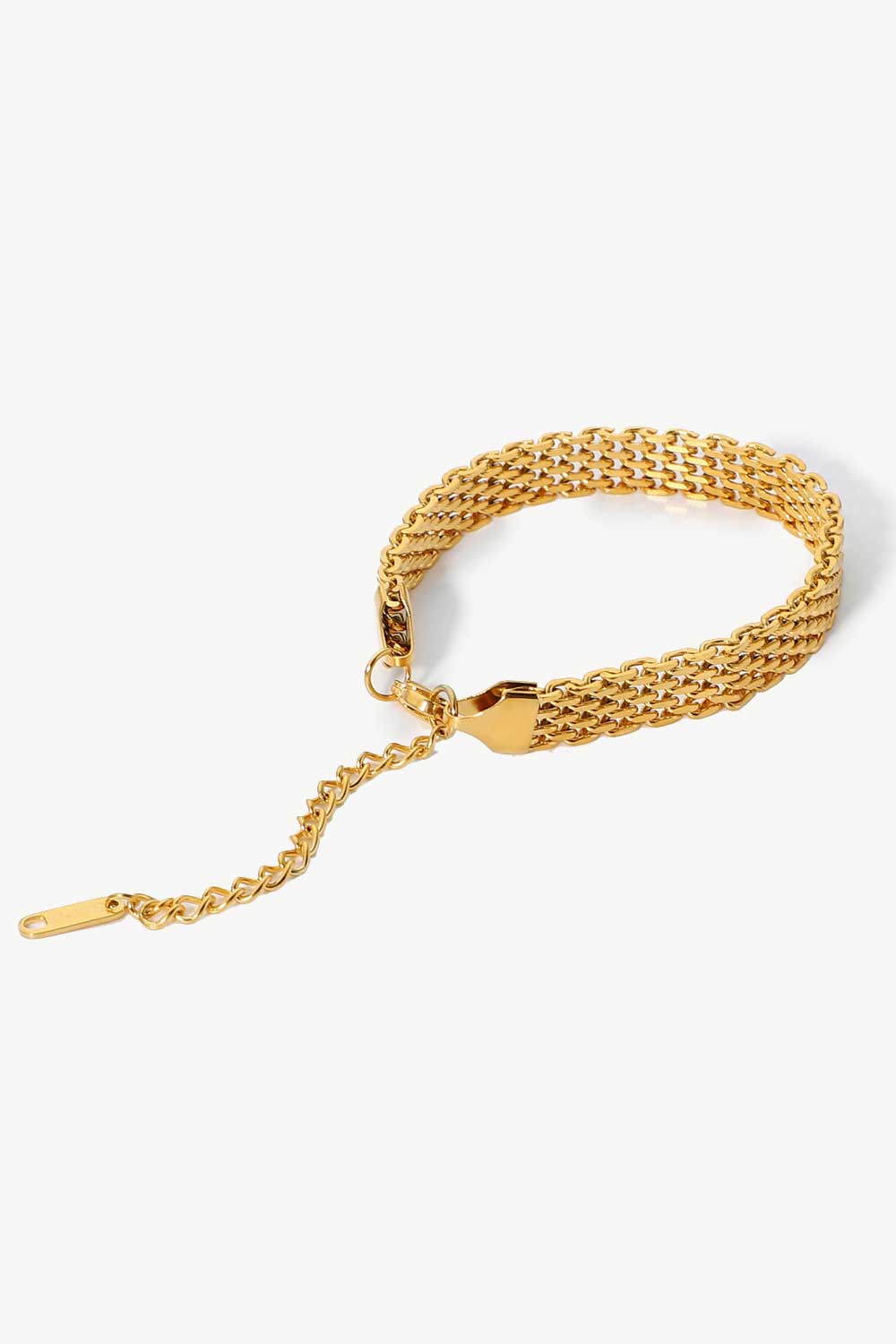 18K Gold-Plated Wide Chain Bracelet 