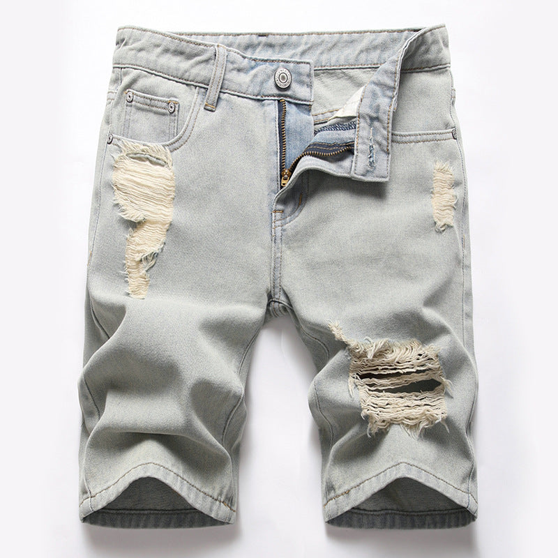 European And American Broken Holes New Denim Pants Retro