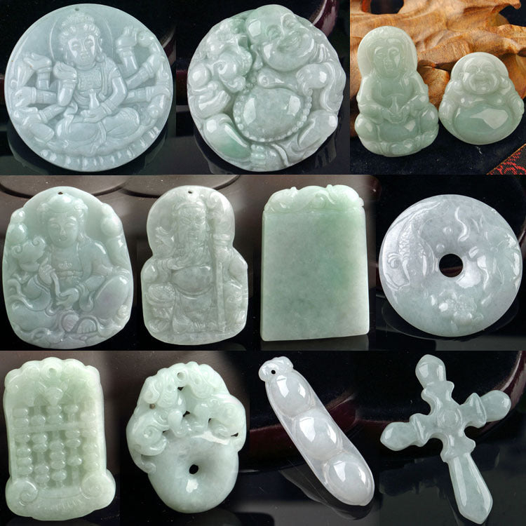 Jade Avalokitesvara Buddha Pendant Nothing Card Dragon Card Landscape Card