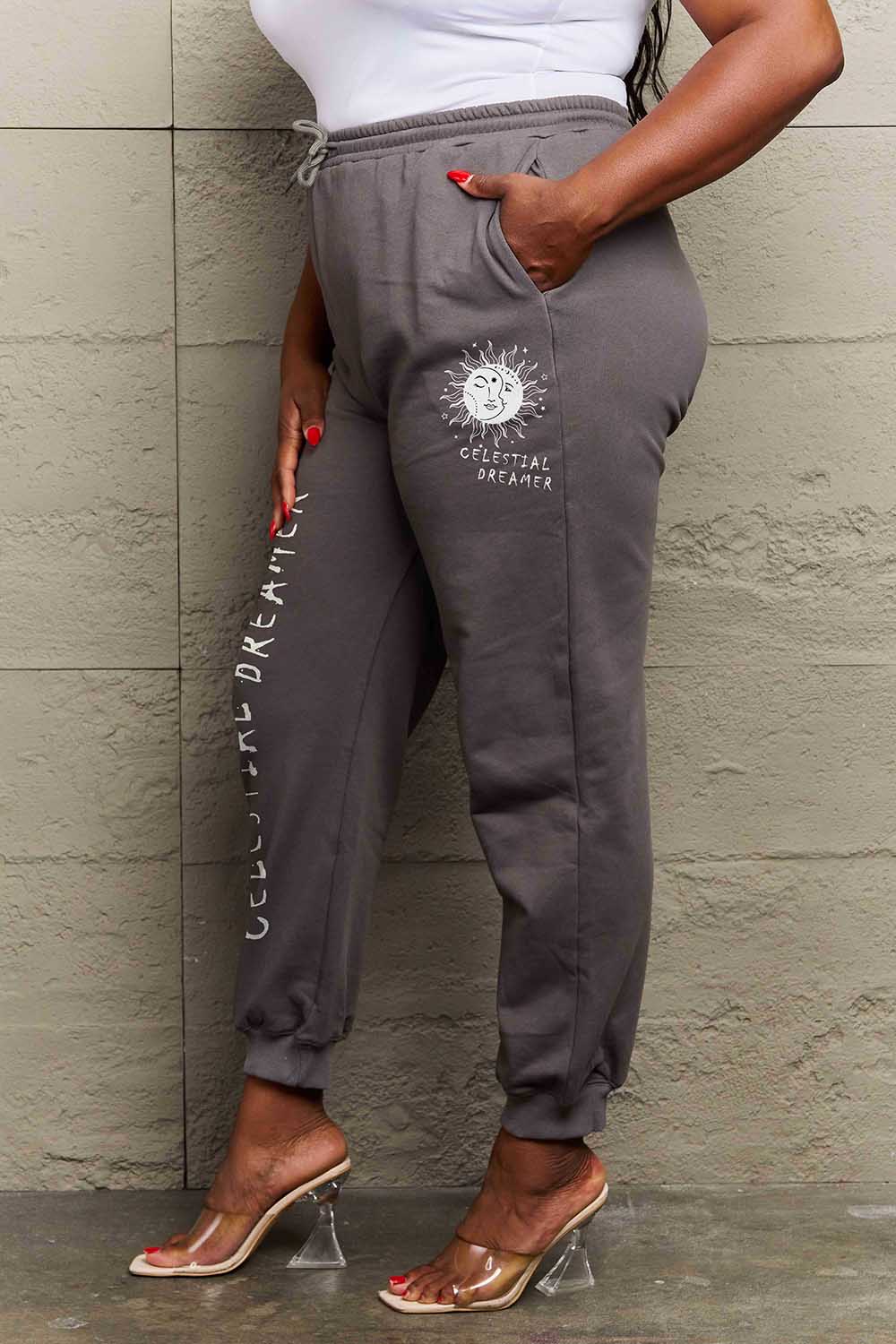 Simply Love Full Size CELESTIAL DREAMER Graphic Sweatpants 