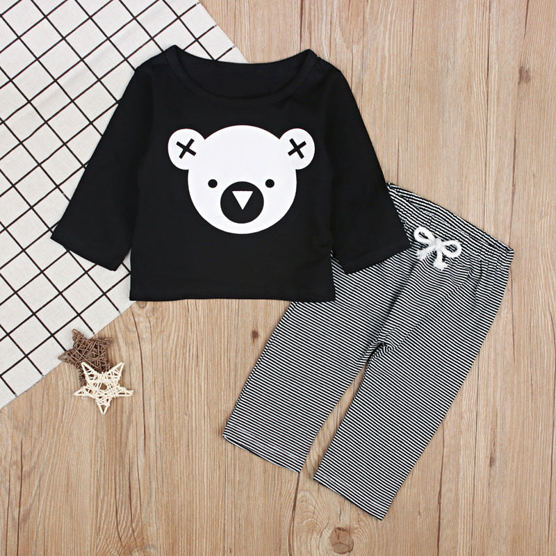 Koala Top Striped Pants Two Piece Kids