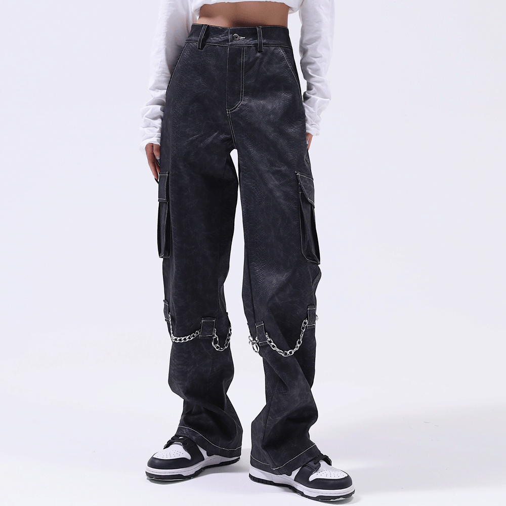 High Street Fashion Brand Loose Straight Trousers