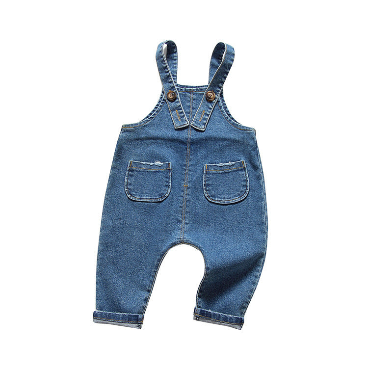 Children's denim overalls