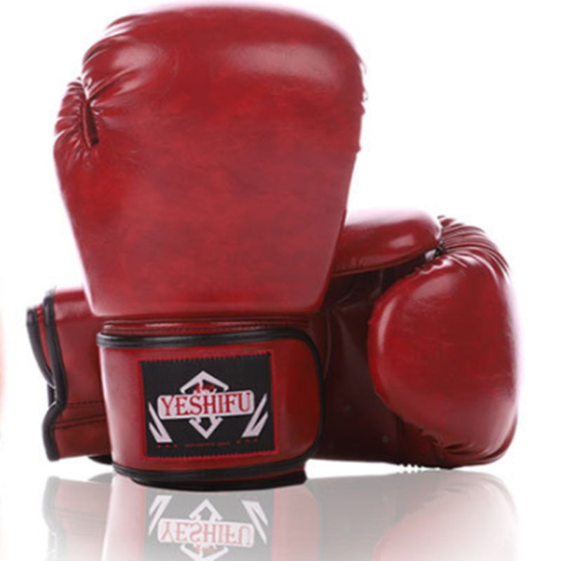 Imitation Cowhide Vintage Lace Up Boxing Gloves