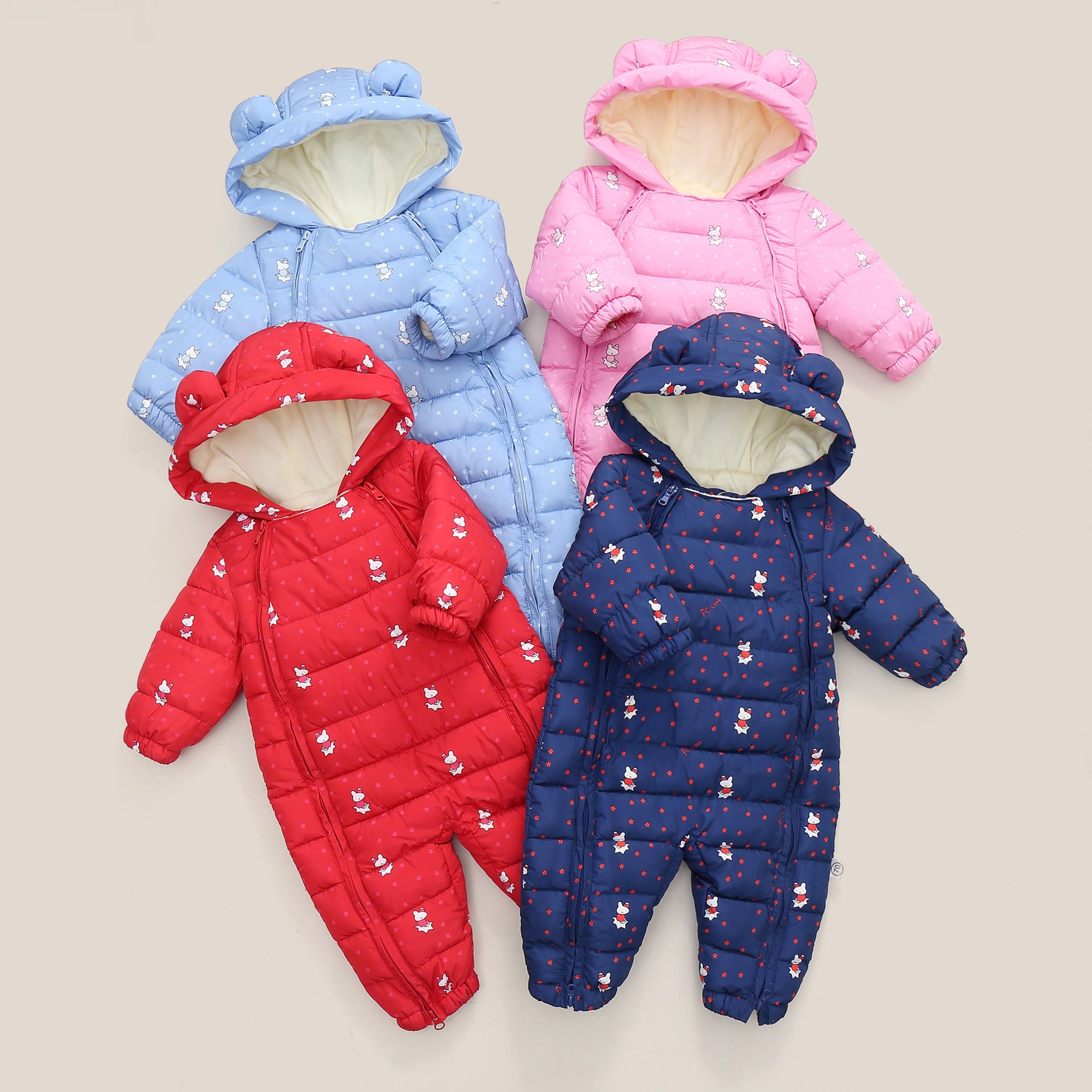 Boys' And Girls' Padded And Thickened Thermal Onesie