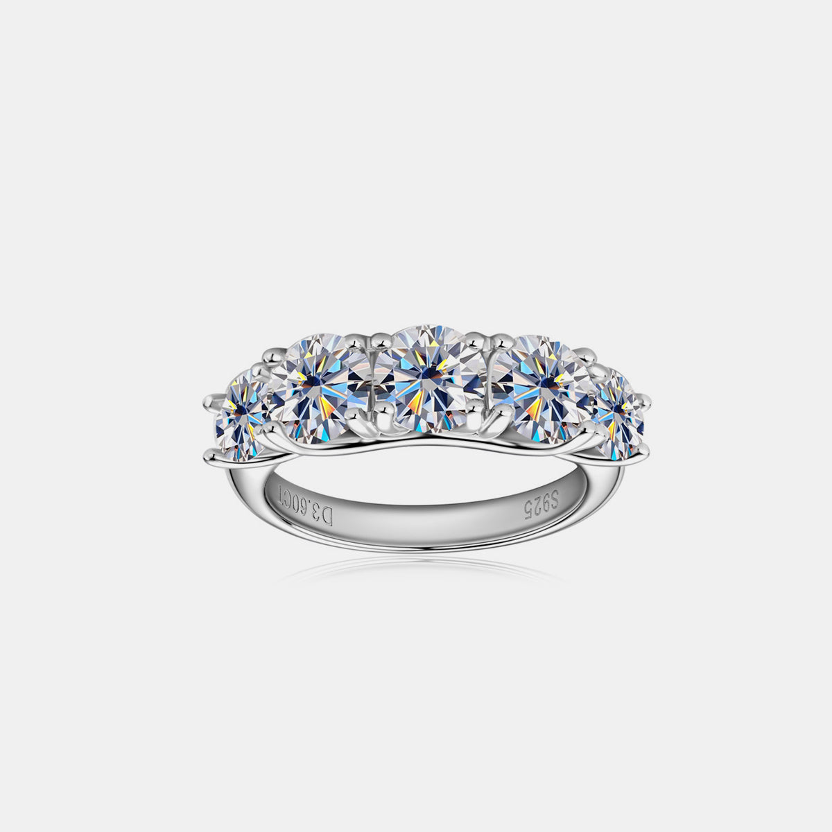 3.6 Carat Moissanite 925 Sterling Silver Ring 