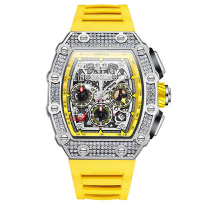 Full Diamond Fashion New Multi-functional Mechanical Watch