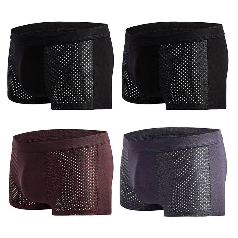 Summer Men's Underpants Mesh Toe Mid-Waist Men's Boxer Shorts 