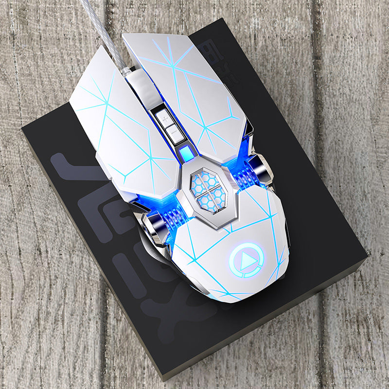 Silver carving ghost mackerel gaming mechanical mouse