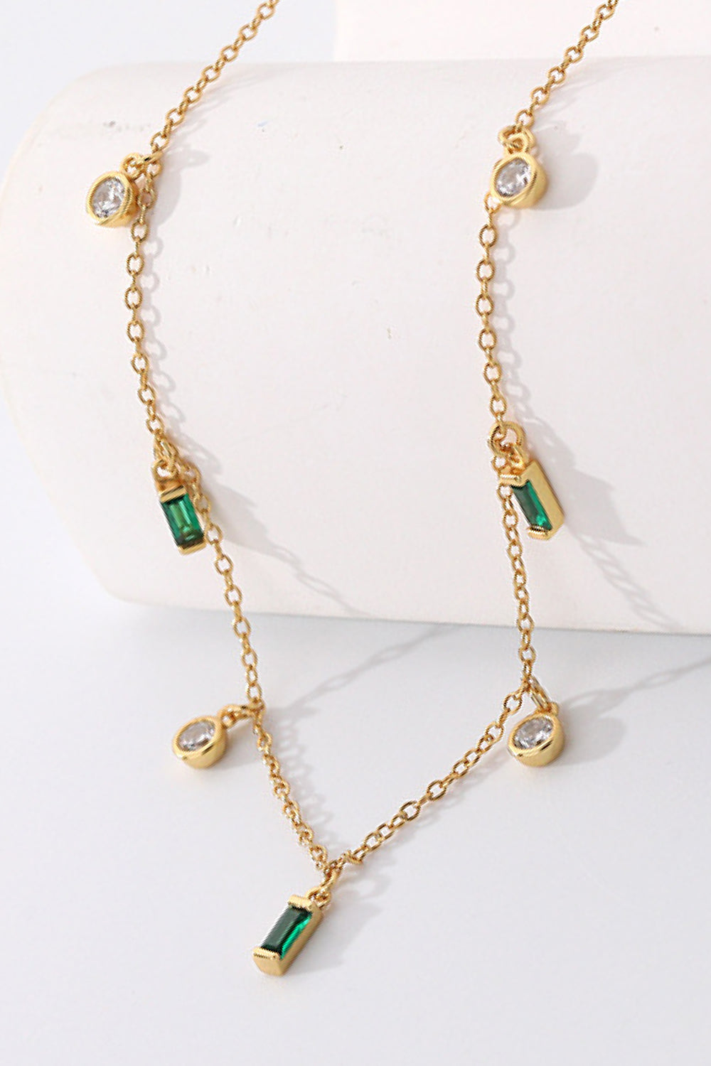 18K Gold Plated Multi-Charm Chain Necklace 