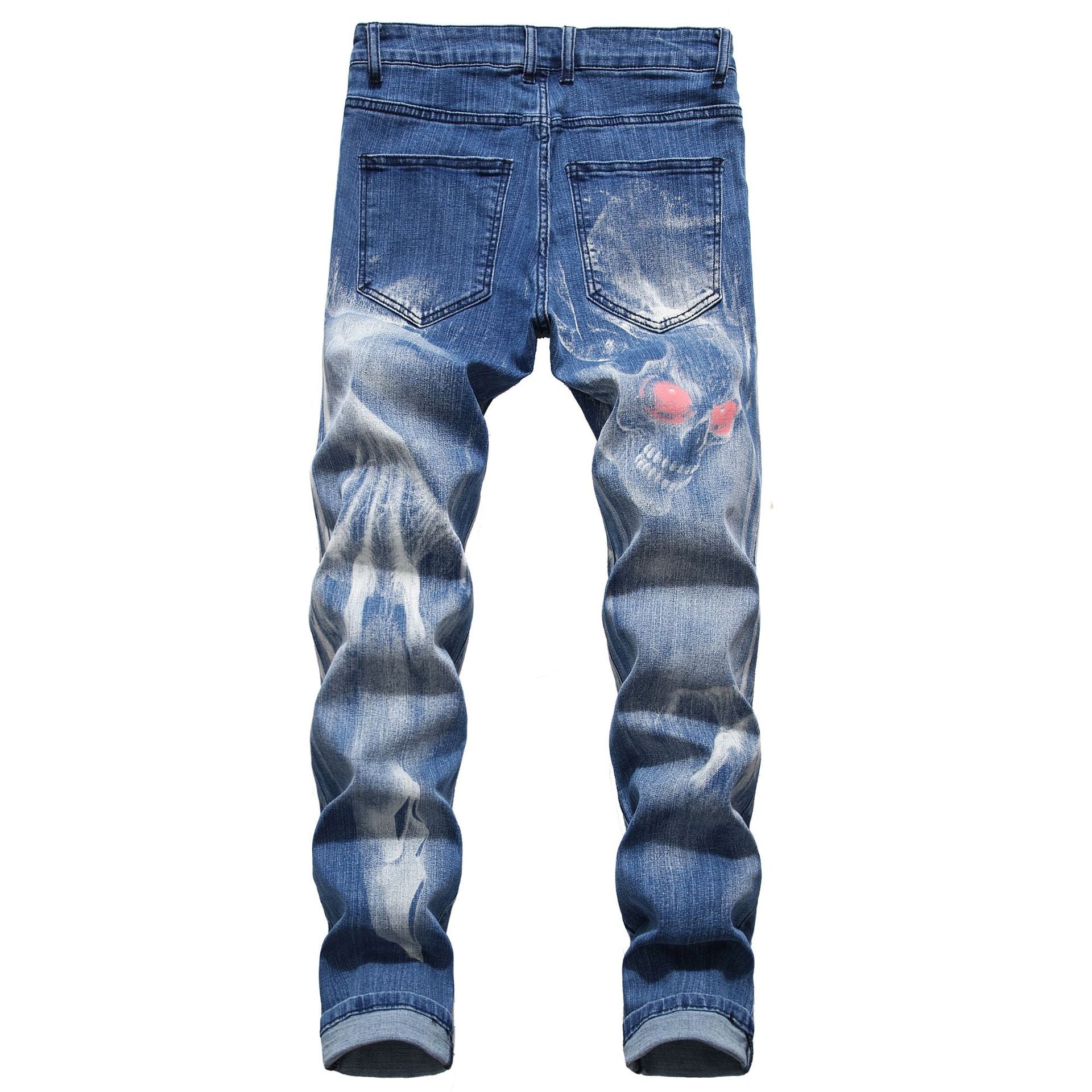 Personalized 3D Pattern Slim Men's Amazon Jeans Pants