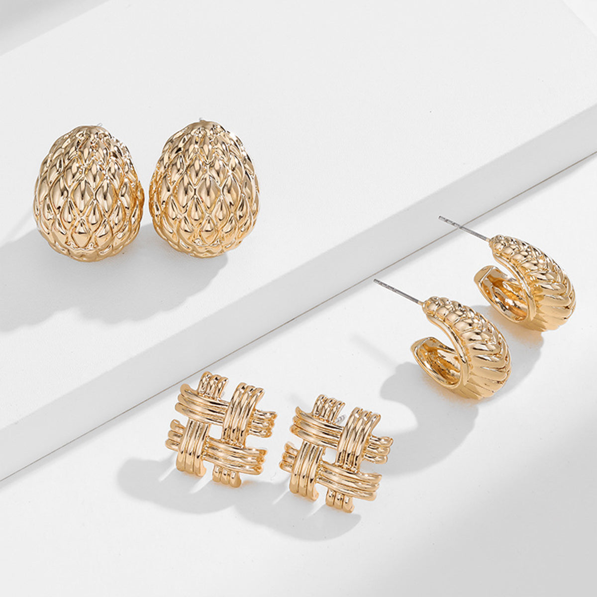 Gold-Plated Stud Earrings 