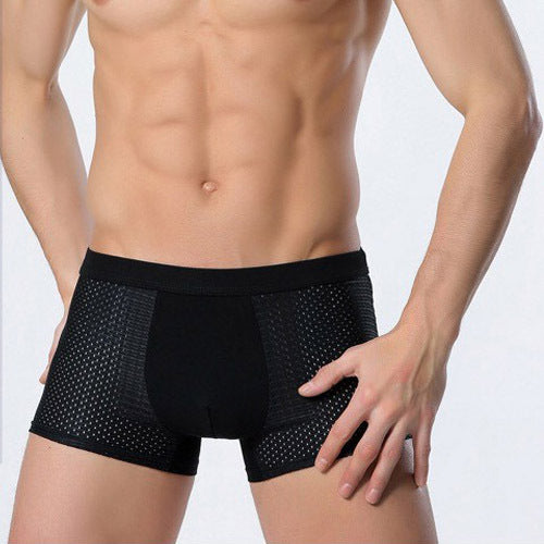 Summer Men's Underpants Mesh Toe Mid-Waist Men's Boxer Shorts