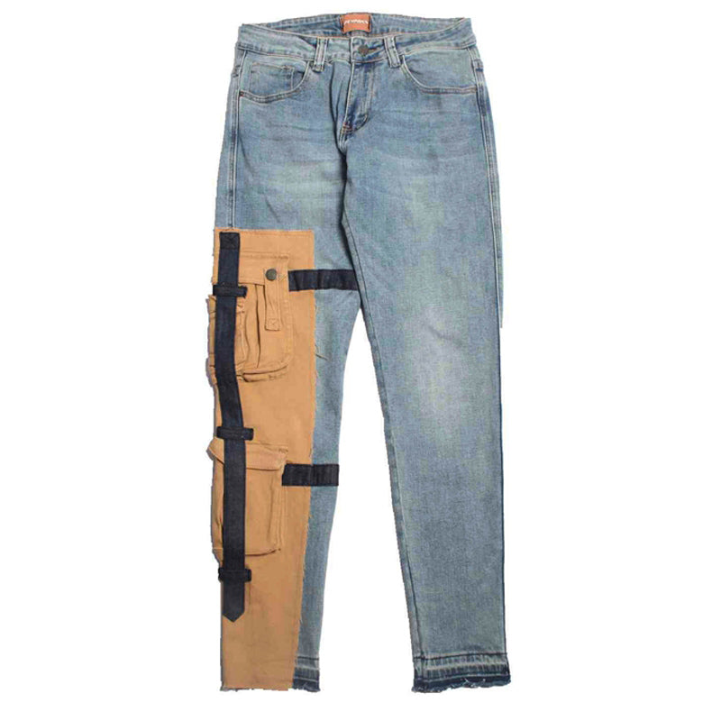 INS super fire dismantling tooling pocket wash old cat VALKRISTOPHER small feet stretch jeans