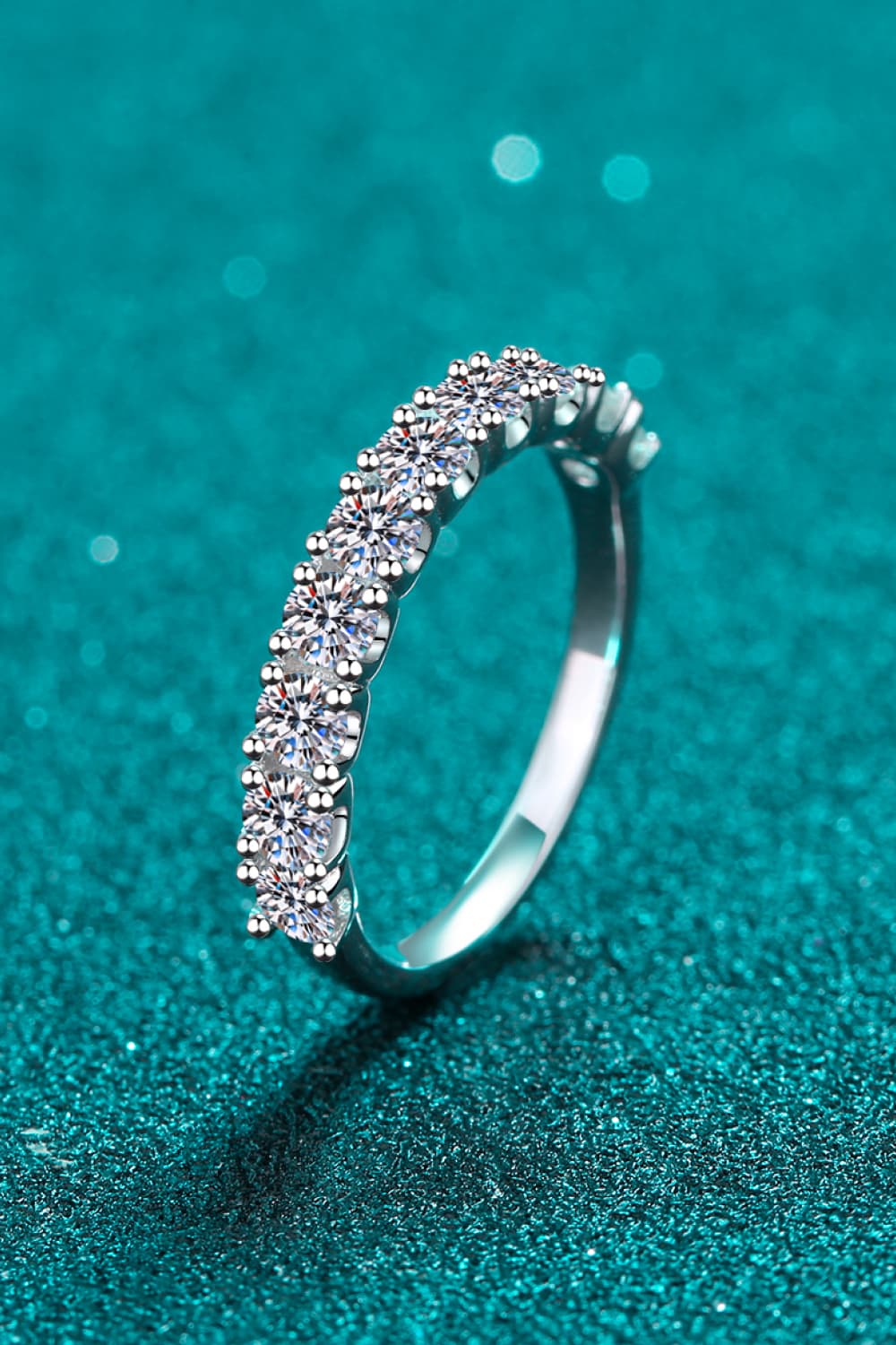 1 Carat Moissanite Half-Eternity Ring 