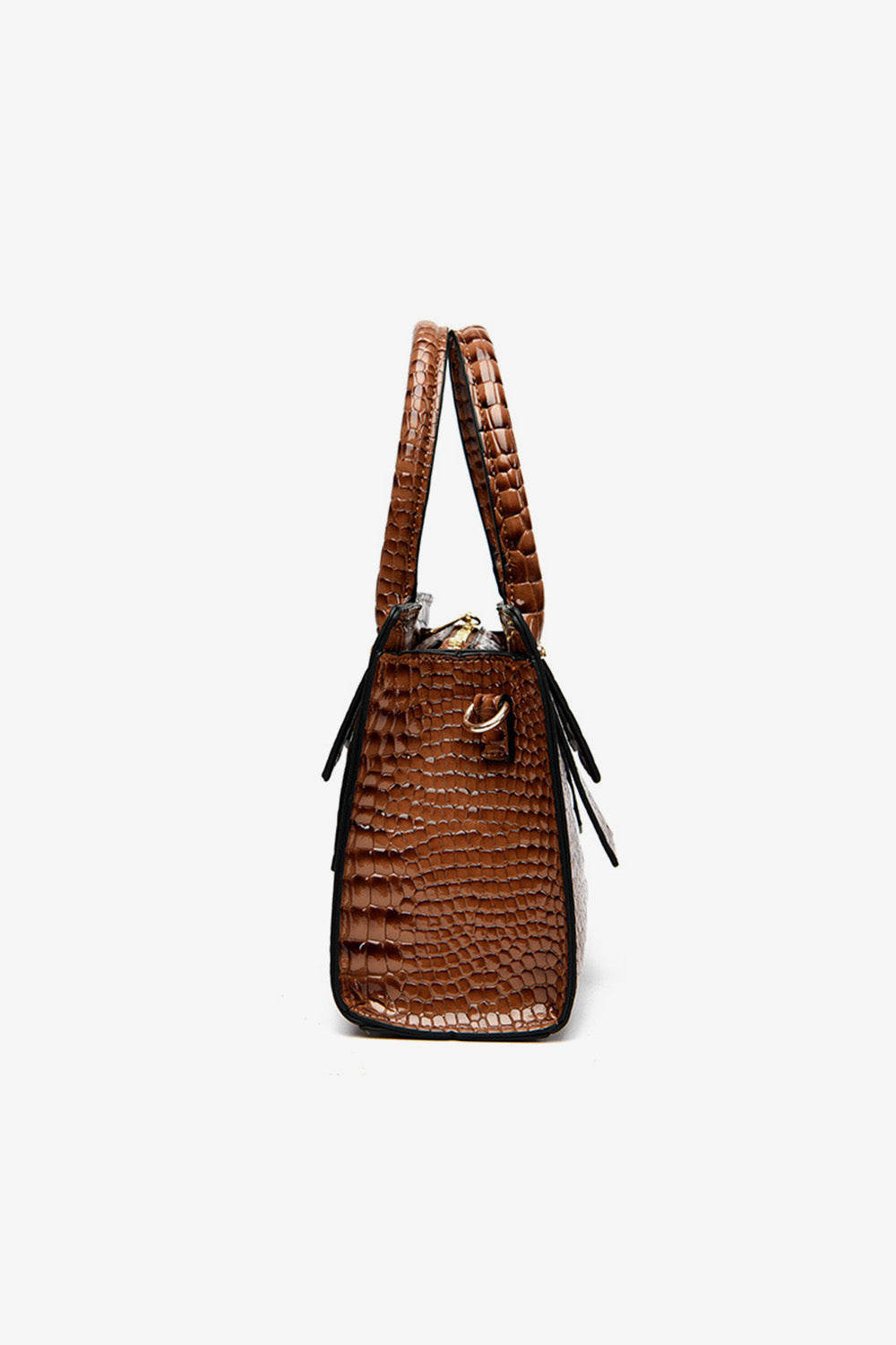 Textured PU Leather Handbag 