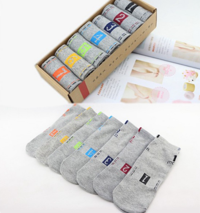 Seven days creative digital cotton socks sports socks lazy week couples socks 