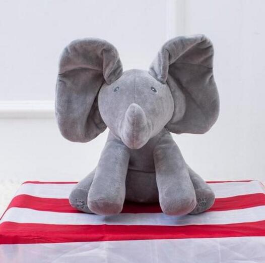 Interactive Peek-A-Boo Elephant Plush Toy 