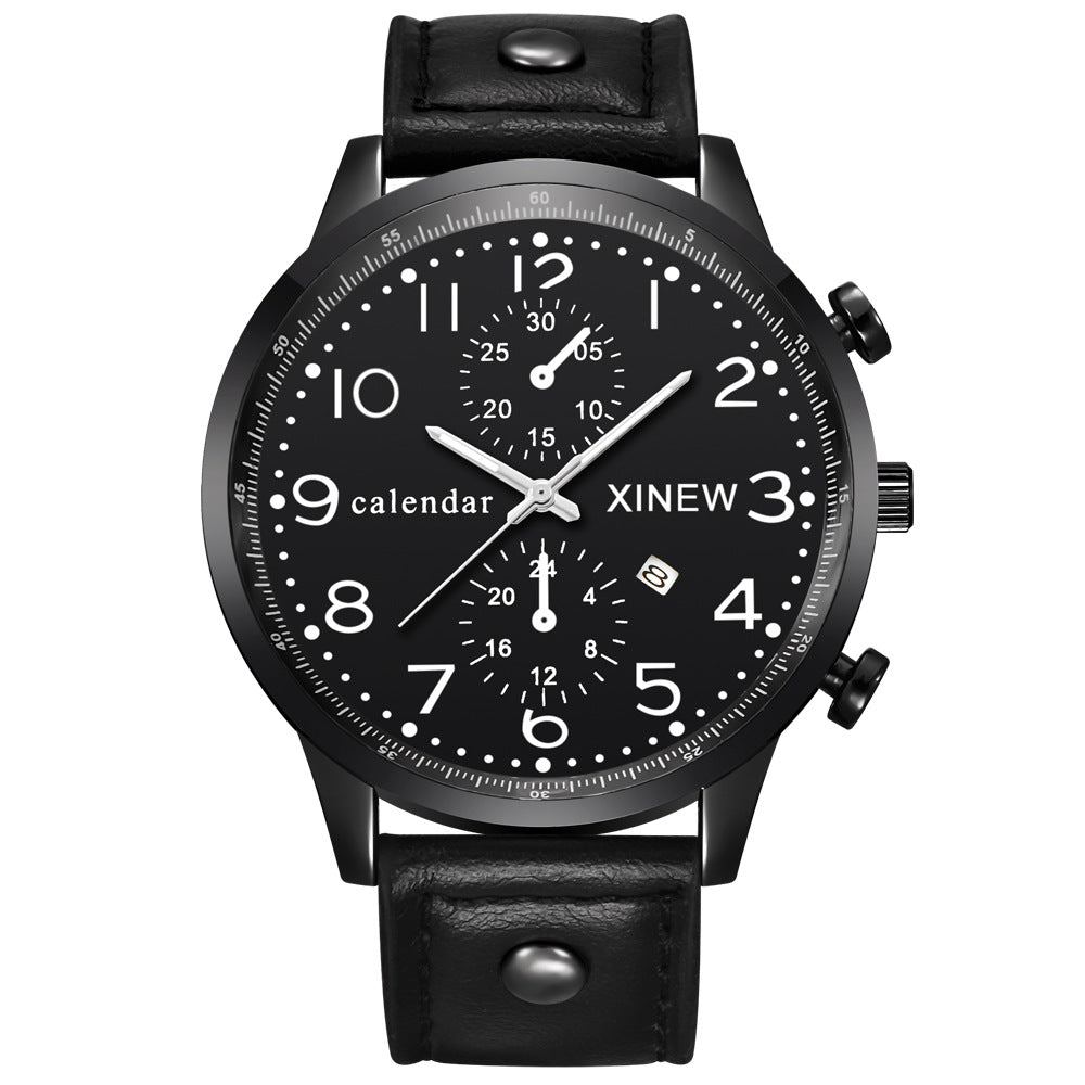 XINEW belt's foreign trade business calendar quartz speed sold through micro business on behalf of a men's Watch