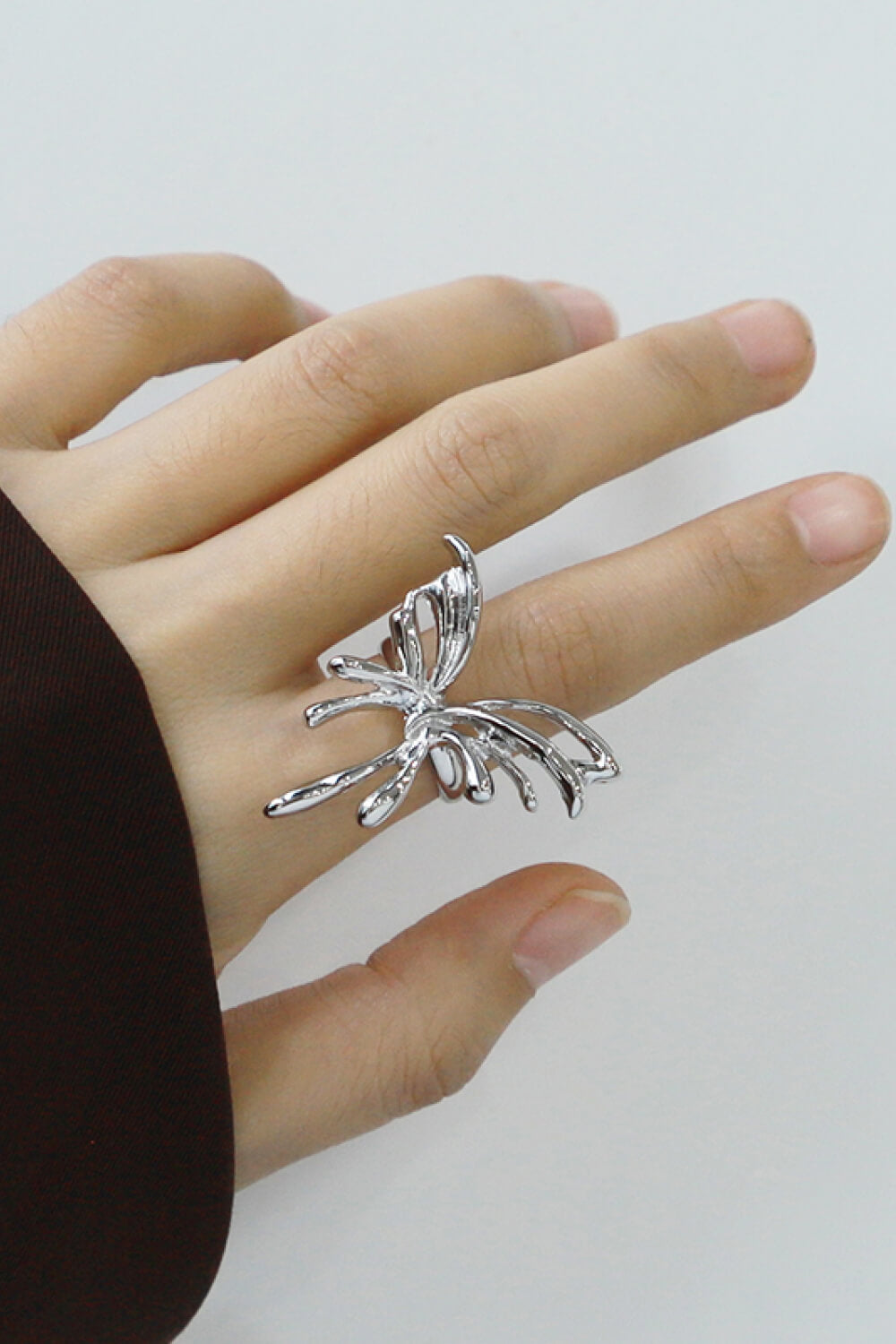 Zinc Alloy Butterfly Ring 