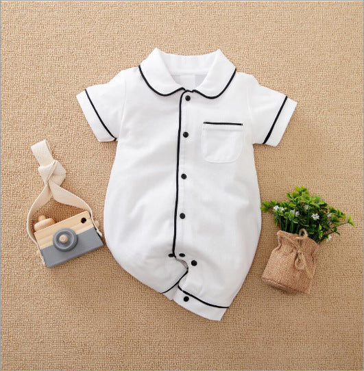 Infant Home One Piece Pajamas Solid Color Home Clothes