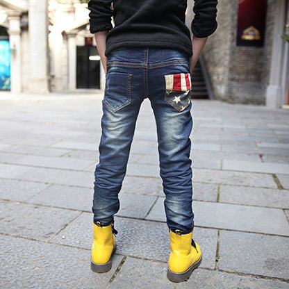 Boy patchwork jeans