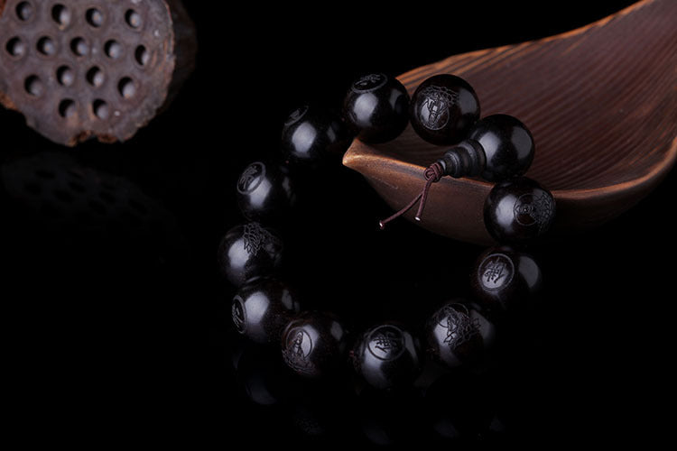 Ebony Buddha Bead Bracelet