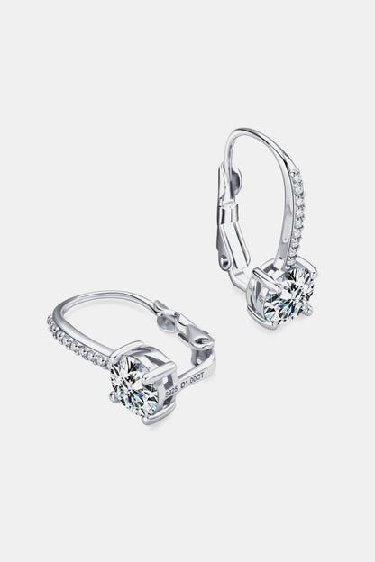 2 Carat Moissanite 925 Sterling Silver Earrings 