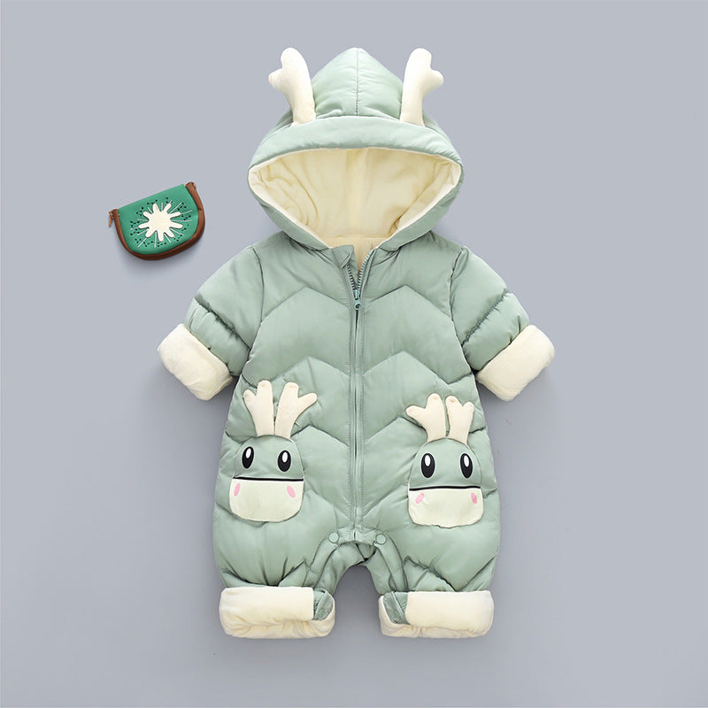 Cozy Winter Baby Romper 