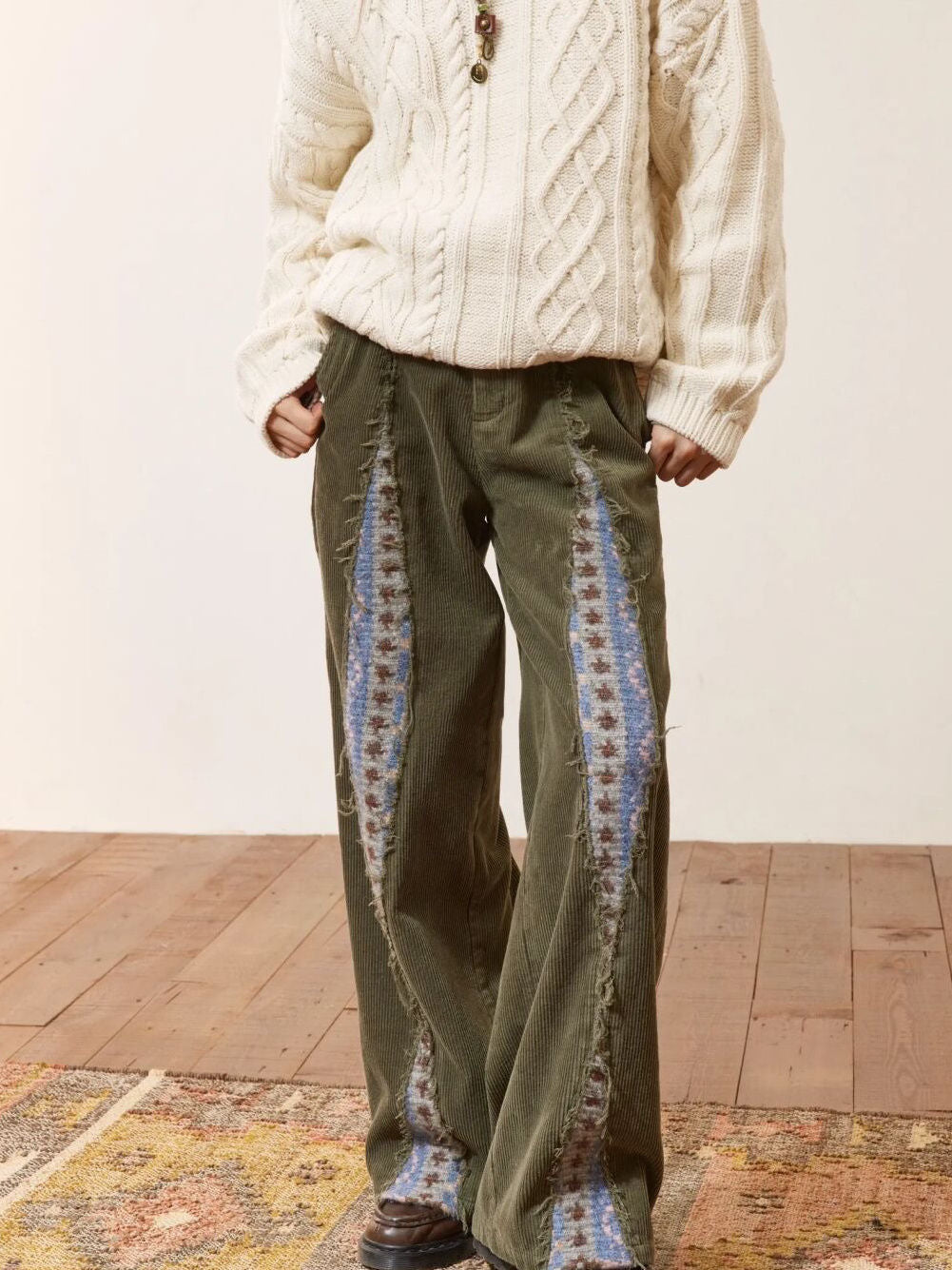 Casual Pants Personality Stitching Mop Trousers