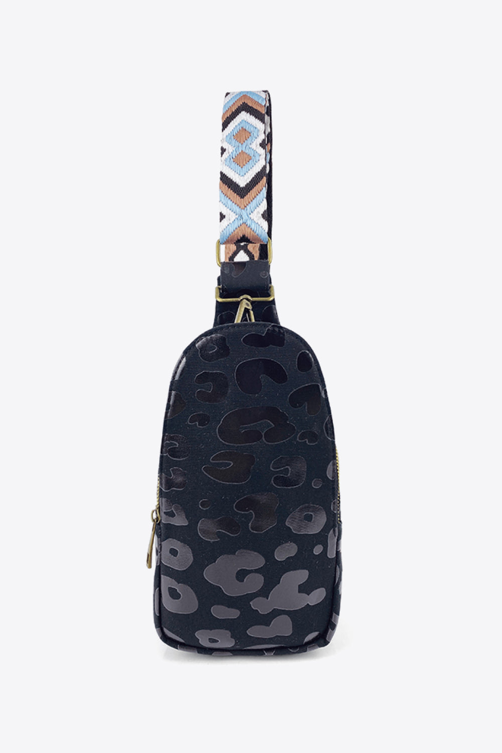 Printed PU Leather Sling Bag 