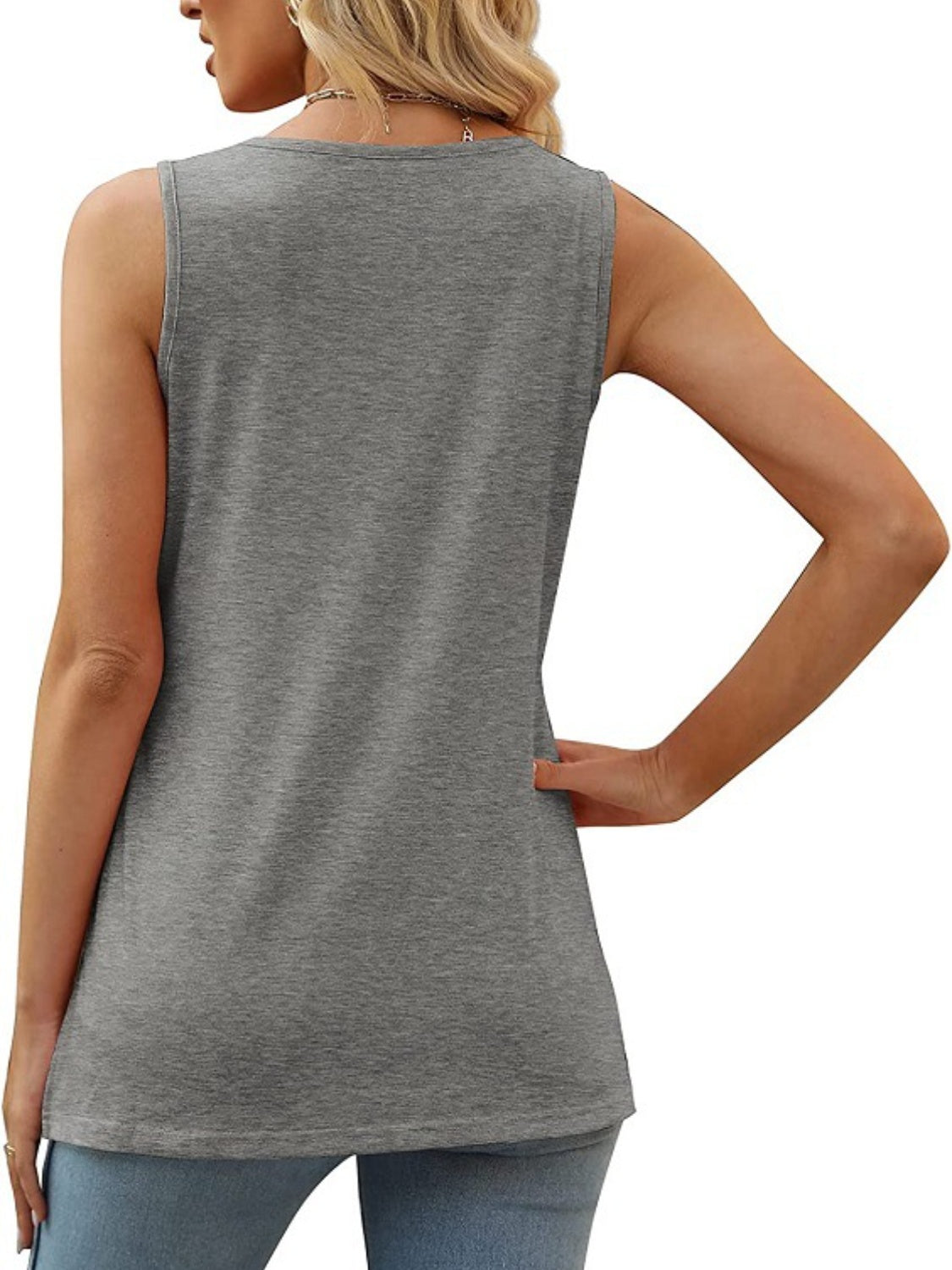 Slit Square Neck Tank 