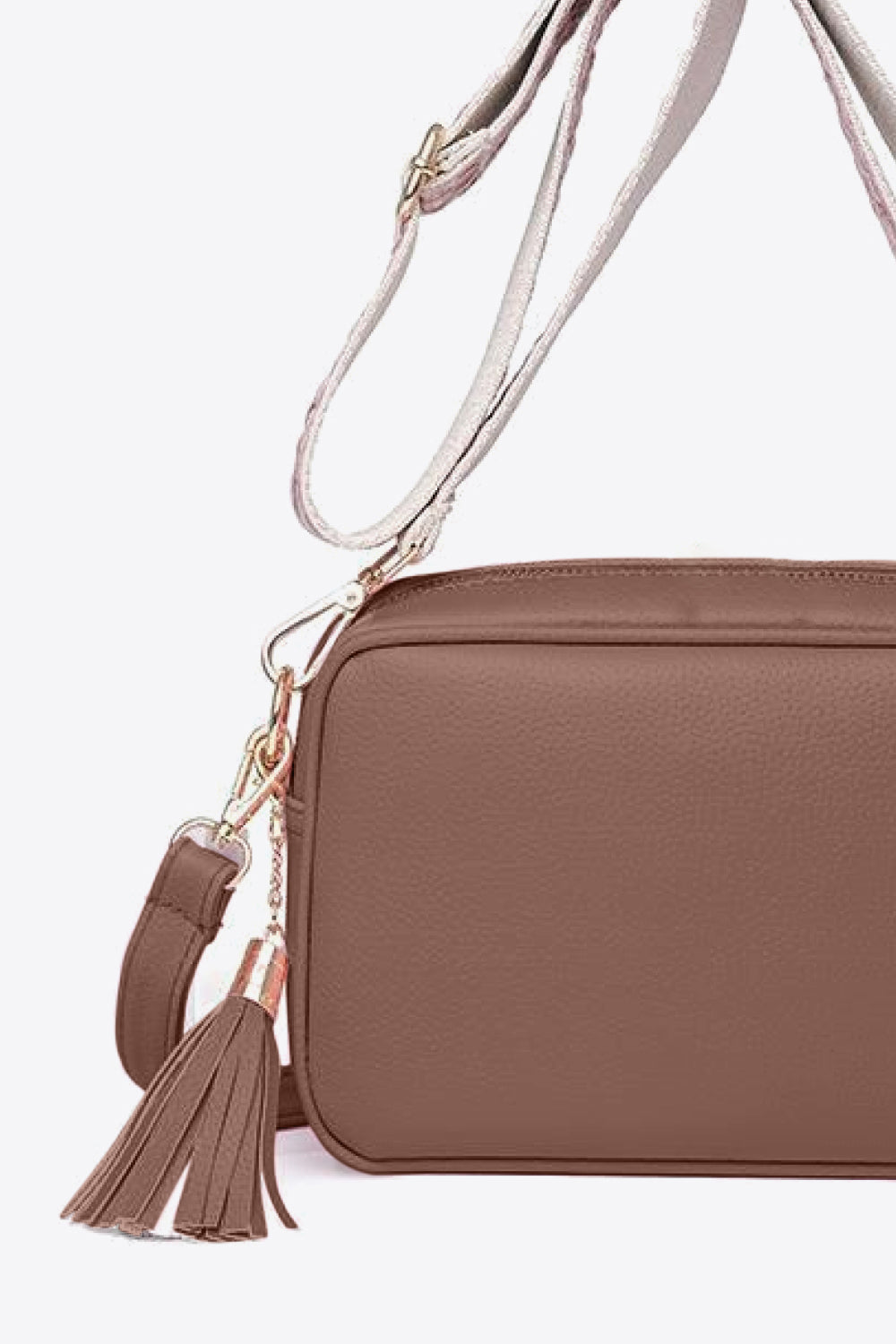 PU Leather Tassel Crossbody Bag 