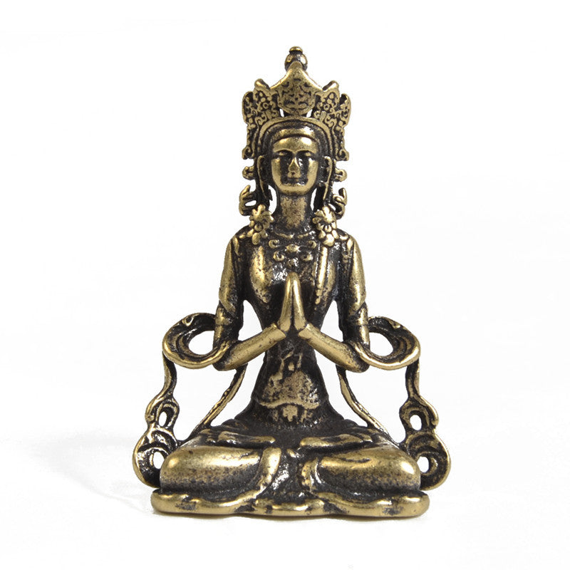 Brass buddha statue