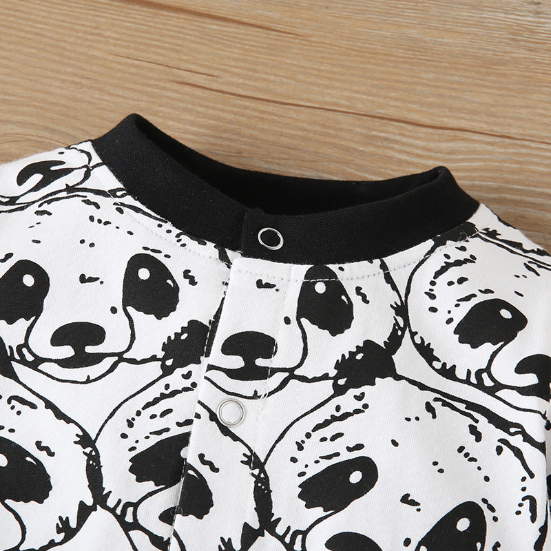 Cartoon panda romper