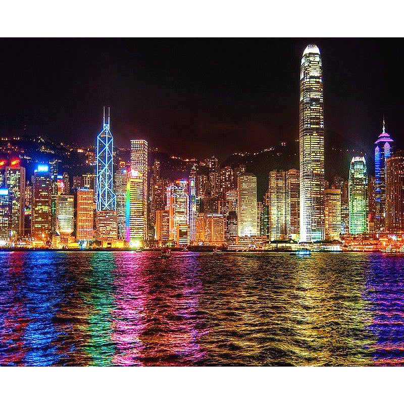 5D DIY diamond embroidery night city landscape diamond painting Cross Stitch full square Rhinestone mosaic decoration