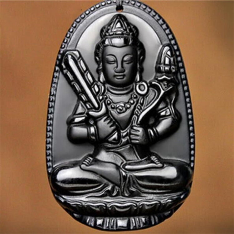 Obsidian Buddha Pendant