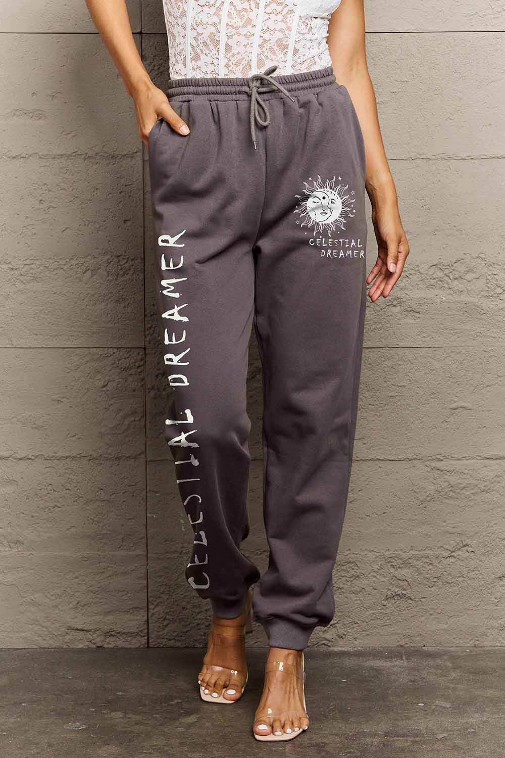 Simply Love Full Size CELESTIAL DREAMER Graphic Sweatpants 