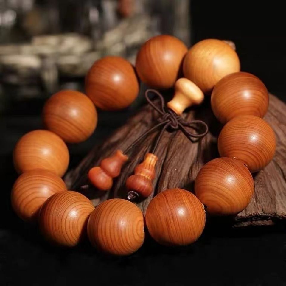 Arborvitae Bracelets Taihang Mountain Yabei Taihang Material Buddha Beads Bracelet Taihang Chenhua Water Wave Buddha Beads