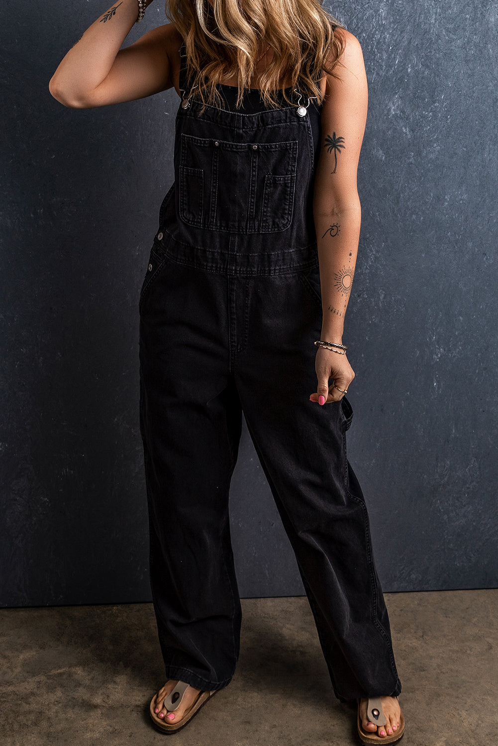 Pocketed Straight Denim Overalls - Babbazon New Products