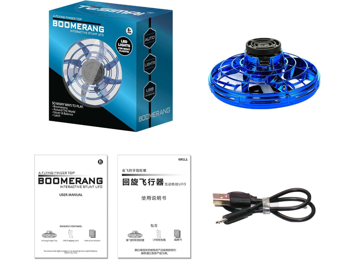 Mini LED UFO Drone  Babbazon Blue  -BABBAZON