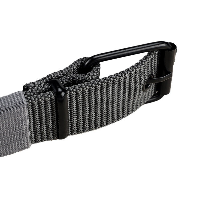 Lengthened Porous Pin Buckle Canvas Belt Men And Women Universal Belt 