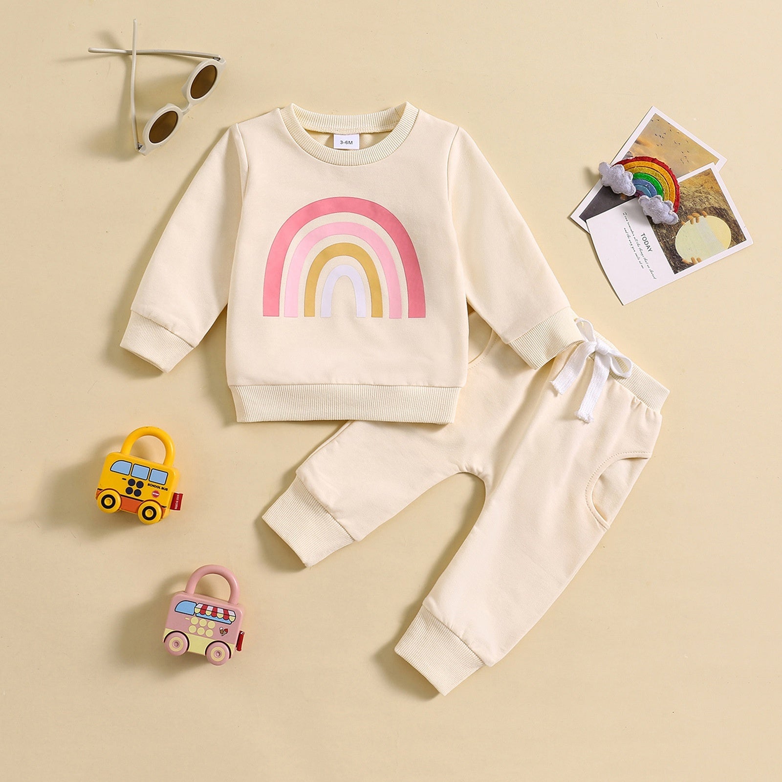 Children's Suit 0-3 Years Old Girl's Clothes Long-sleeved Sweater Fashionable Outer Wear Sweatpants