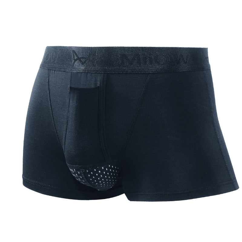 Men's Modal Breathable Solid Color Boxer Shorts 