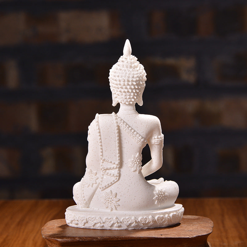 Sandstone Resin Crafts Small Sitting Buddha Ornaments