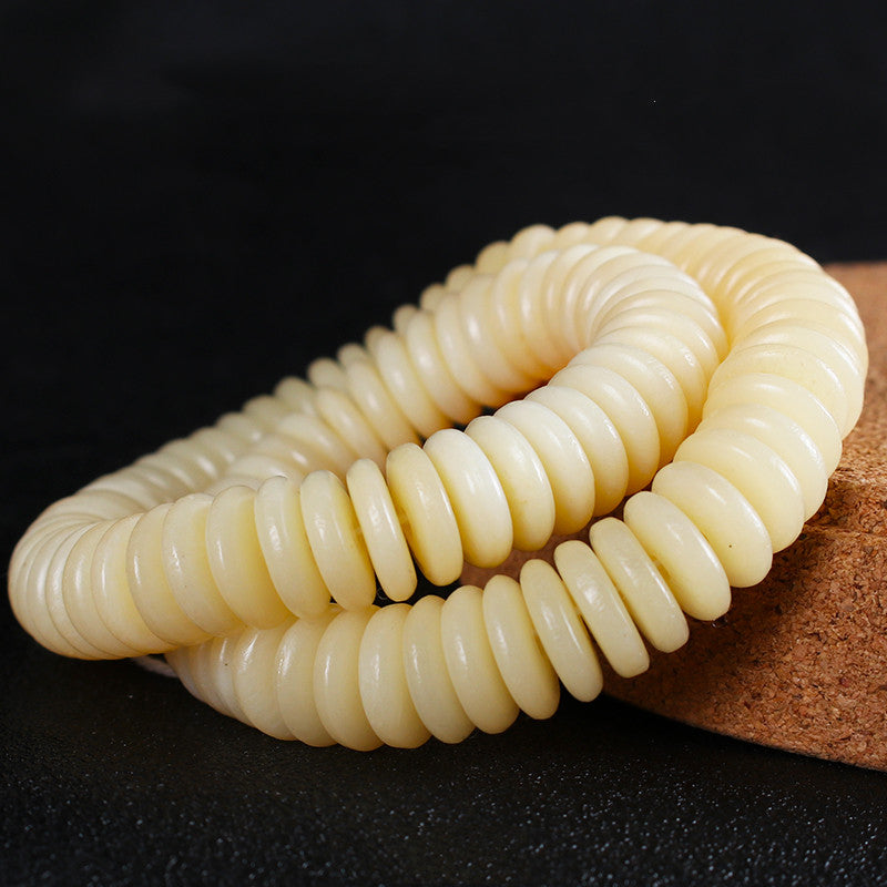 Natural Camel Bone Spacer Cushion Manju Buddha Bead Strings