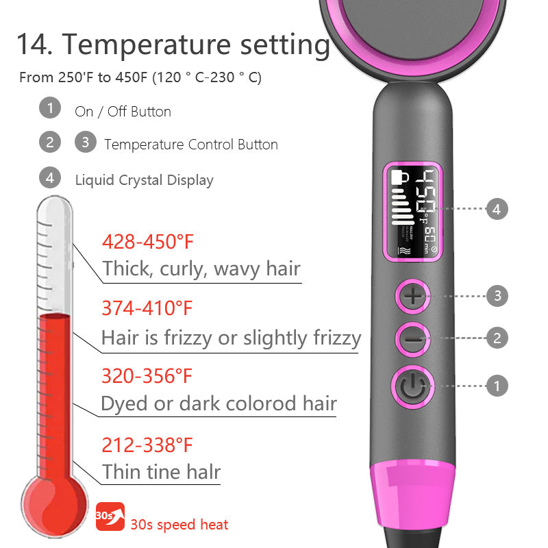 Multifunctional Hot Air Combing And Straight Rolling Dual Purpose Hair Dryer 