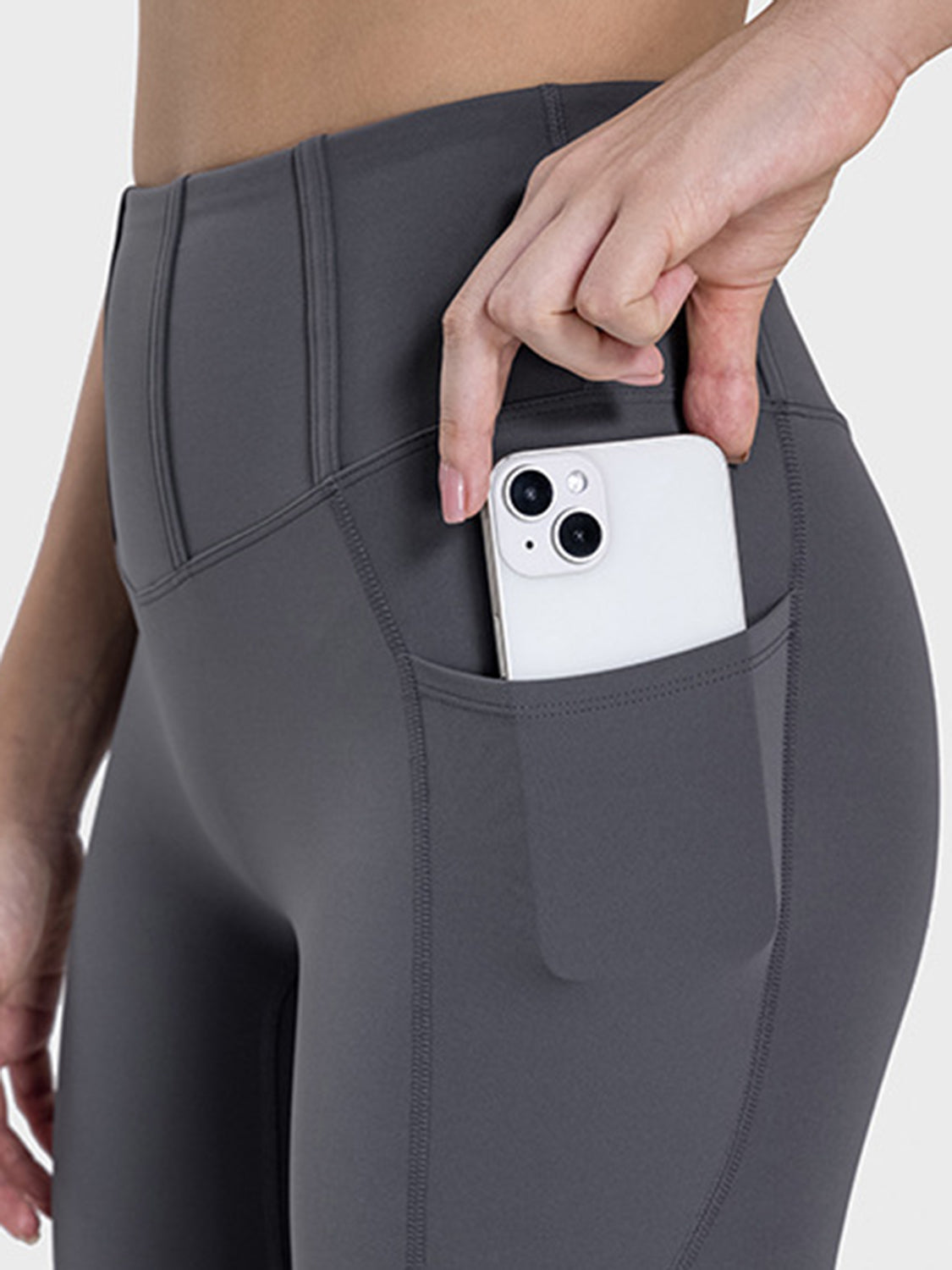 Pocketed High Waist Active Leggings - Babbazon New Products