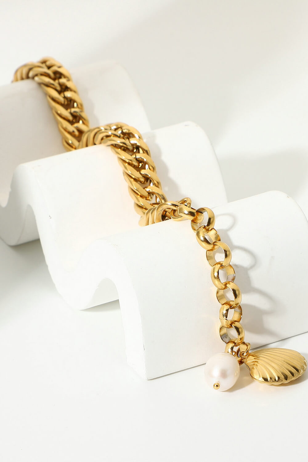 18K Gold-Plated Curb Chain Bracelet 